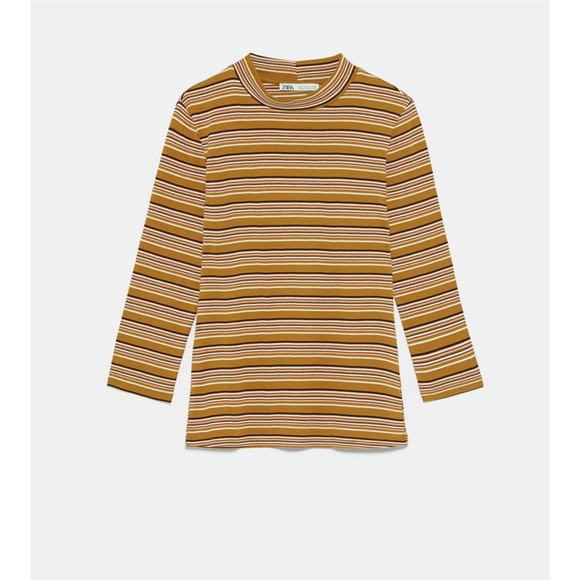 Zara Tops | Zara Mock Neck Top - Picture 3 of 9